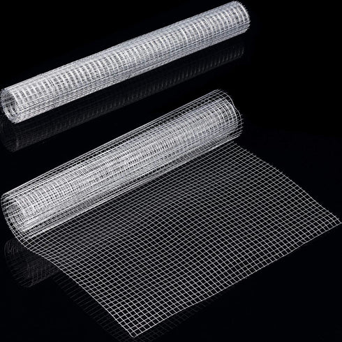 SATINIOR 2 Sheets 1/4 Inch Wire Metal Mesh Chicken Wire Net for Craft Work, 13.7 x 40 Inches Hardware Cloth Silver Galvanized Welded Wire Metal Mesh